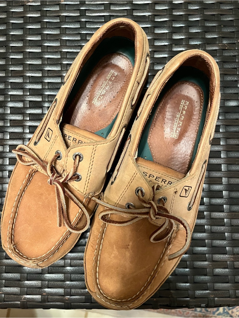 Sperry Classic Men's Tan Leather Boat Shoes Size 8.5